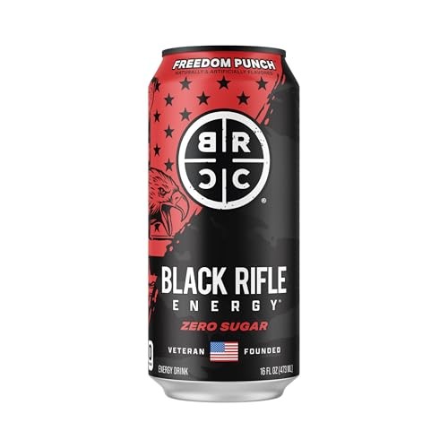 Black Rifle Energy Freedom Punch Zero Sugar Energy Drink, 200mg Caffeine, 16 Fl Oz Can (Pack of 12) thumbnail