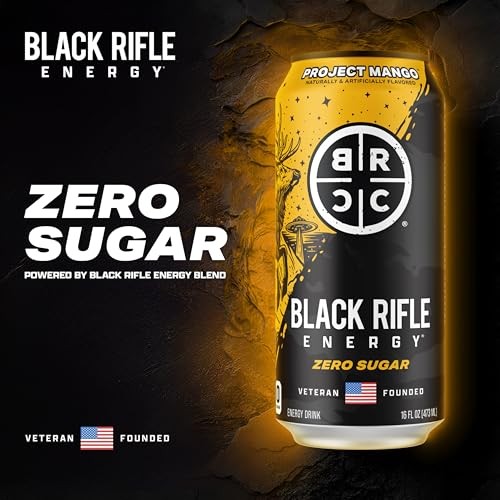 Black Rifle Energy Project Mango Zero Sugar Energy Drink, 200mg Caffeine, 16 Fl Oz Can (Pack of 12) thumbnail