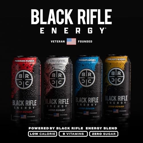 Black Rifle Energy Project Mango Zero Sugar Energy Drink, 200mg Caffeine, 16 Fl Oz Can (Pack of 12) thumbnail