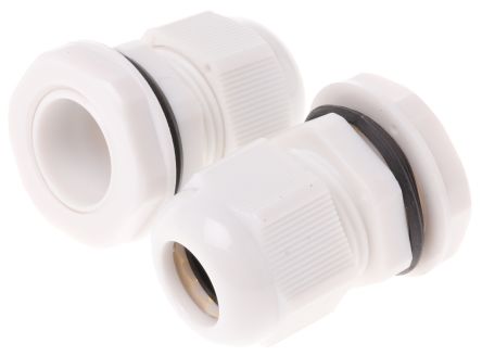 HellermannTyton NGM20S-WHT M20S Cable Gland 6-12mm White (Pack 10)