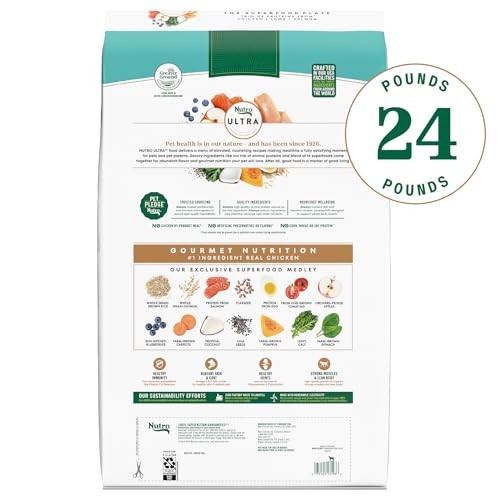 Nutro Ultra Senior Dry Dog Food with a Trio of Proteins from Chicken  Lamb and Salmon  24 Lb Bag thumbnail
