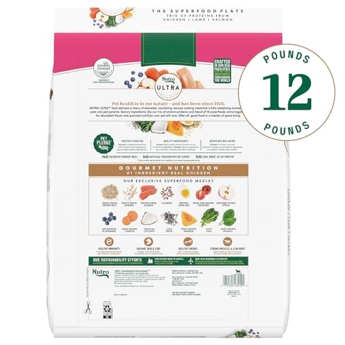 Nutro Ultra Protein Salmon, Chicken and Lamb Flavor Dry Dog Food - 12lbs thumbnail
