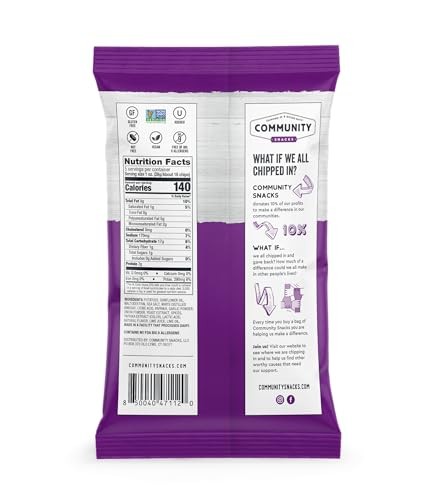 Community Snacks Chili Lime Fuego Flavor Kettle Cooked Potato Chips - 5 Oz Bag (12 Count) - Non-GMO, Gluten-Free, Kosher, Vegan - Zesty Heat with a Ci thumbnail