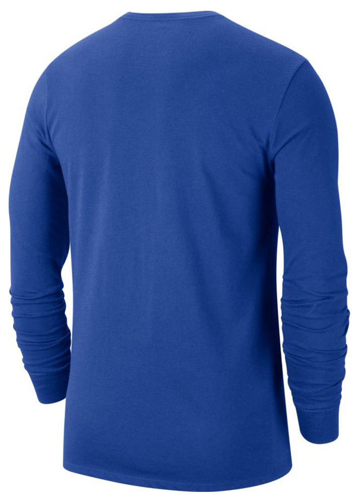 Nike Kentucky Wildcats Blue Basketball Long Sleeve T Shirt, Blue, 65% COTTON/35% POLYESTER, Size S thumbnail