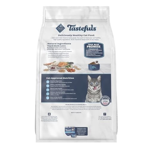 Blue Buffalo Tastefuls Multi-Protein Salmon & Ocean Fish Recipe Adult Cat Dry Food, 7 Lbs thumbnail