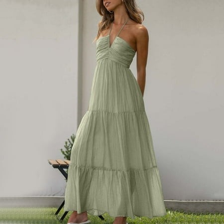 Smocked Maxi Dress Milk Maid Dress for Women Maxi Dress Plus Size Womens 2024 Sheath Dresses for Women 2024 Garden Party Dress Sun Dresses for Women 2