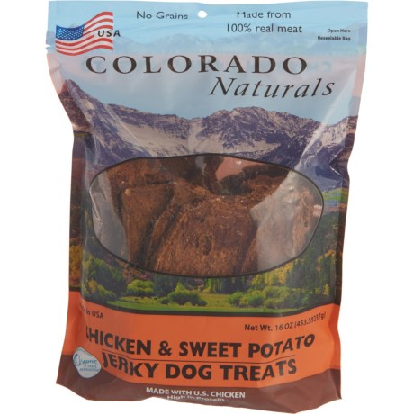 Chicken & Sweet Potato Jerky Dog Treats. Made in USA with 100% U.S.D.a. Chicken. 1lb by Colorado Naturals
