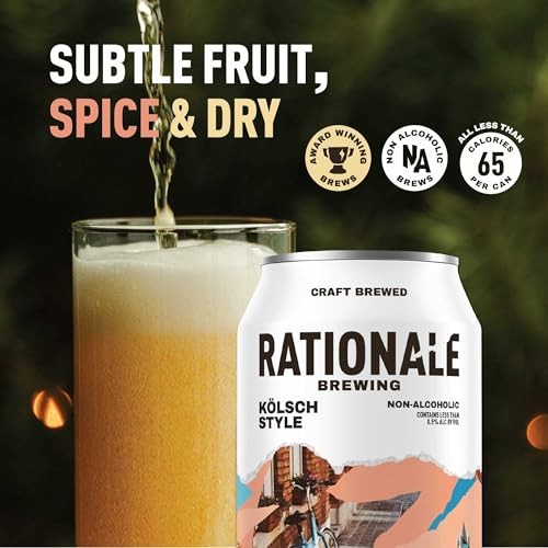 Rationale Brewing Kolsch Non-alcholic Beer  6 Pack  12 Fl Oz  Aluminum Cans thumbnail