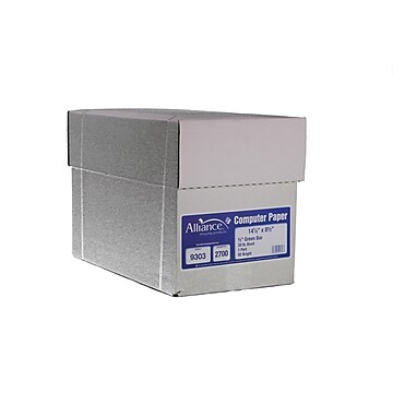Continuous Paper 14 7/8 X 8 ½  20lb  1/2 Inch Green Bar  1 Part  2 700 Sheets | Carton