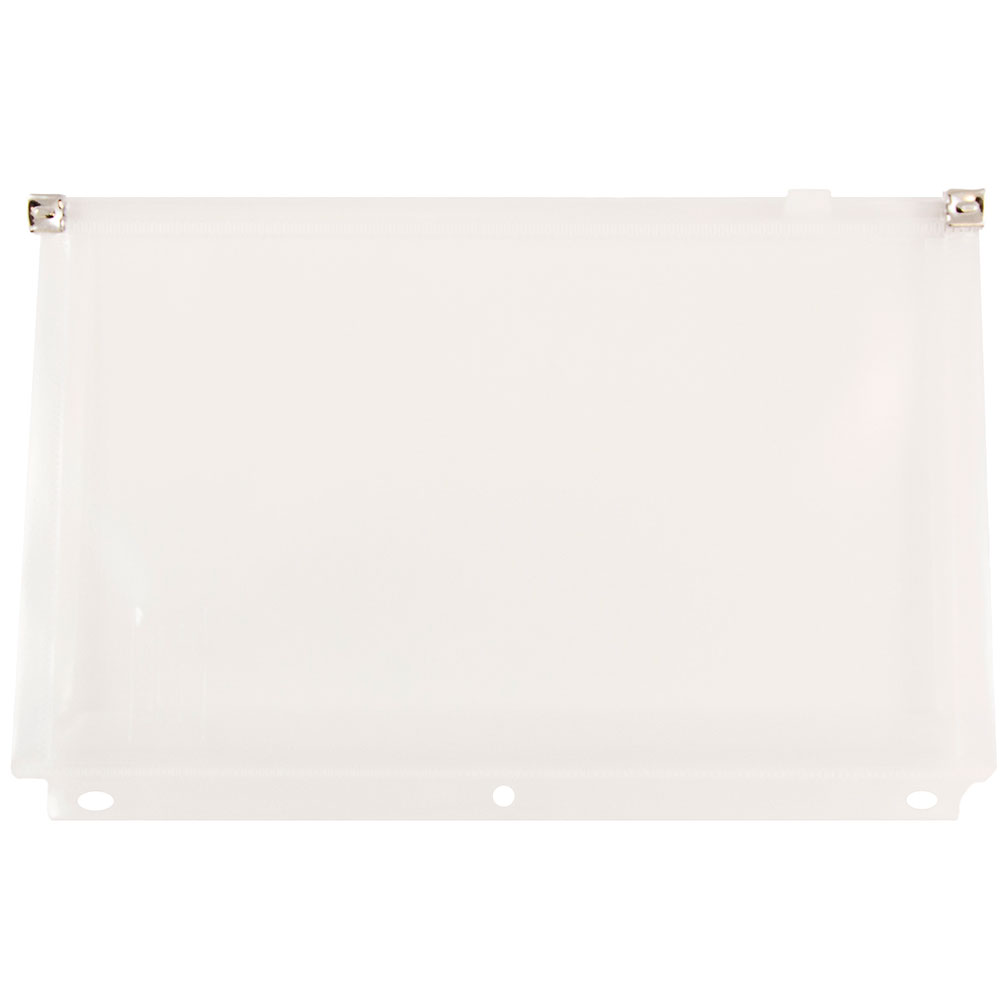 JAM Paper Plastic 3 Hole Punch Binder Envelopes with Zip Closure  #10 Size  6 X 9 1/2  Clear  108/pack