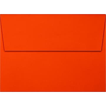 LUX A6 Invitation Envelopes (4 3/4 X 6 1/2) 50/Pack, Neon Red-Orange (4875-ORA-50) | Quill