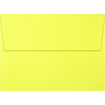 LUX A6 Invitation Envelopes (4 3/4 X 6 1/2) 50/Pack, Electric Yellow (4875-ULEM-50) | Quill