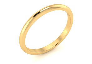 10K Yellow Gold (1.8 G) 2MM Heavy Comfort Fit Ladies & Men's Wedding Band, Size 4, Free Engraving by SuperJeweler thumbnail