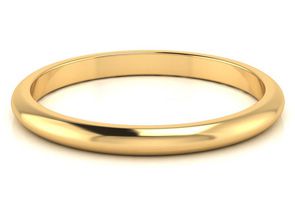 10K Yellow Gold (1.8 G) 2MM Heavy Comfort Fit Ladies & Men's Wedding Band, Size 4, Free Engraving by SuperJeweler thumbnail