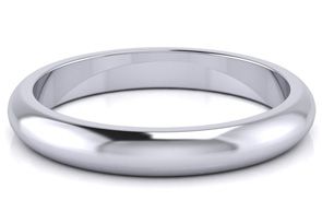 Platinum 3MM Heavy Ladies & Men's Wedding Band, Size 11, Free Engraving by SuperJeweler thumbnail