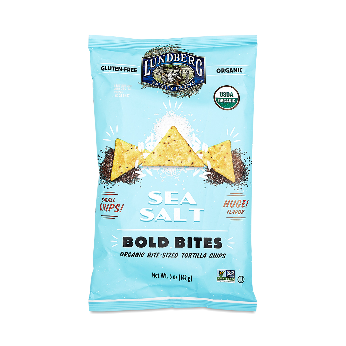 Organic Sea Salt Bold Bite-sized Tortilla Chips, Sea Salt