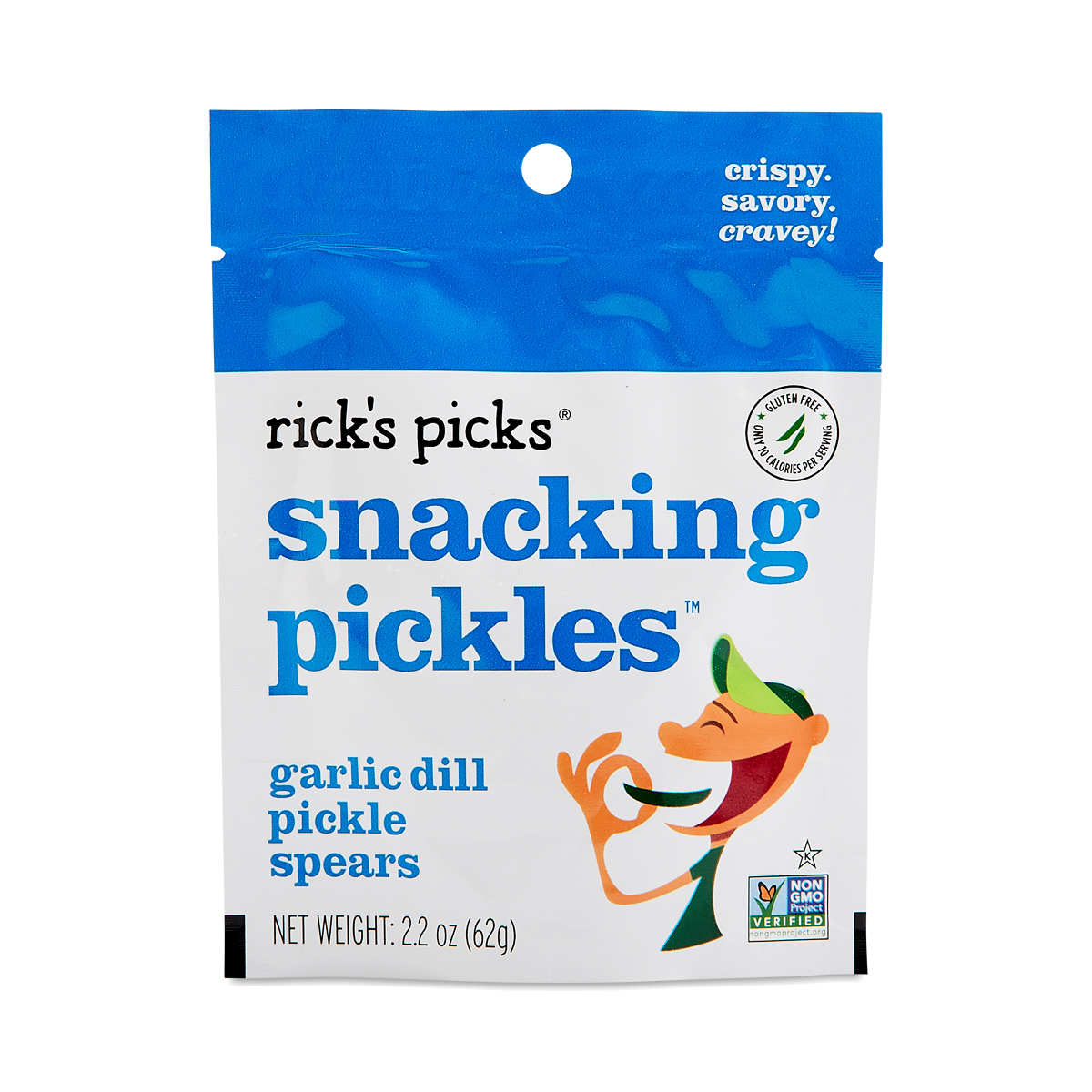 4-Pack Rick's Picks Garlic Dill Snacking Pickles 2.2 Oz Pouch