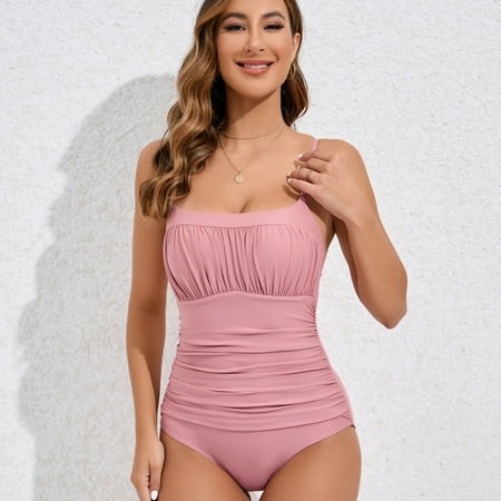 Kandazemei One-piece Swimsuit Slimming Shoulder Straps Adjustable 2564#