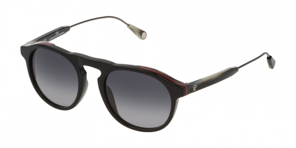 Carolina Herrera Sunglasses SHE808 MAN 50/20/145 0700 SHINY BLACK