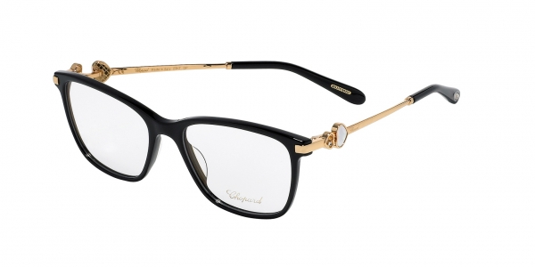 Chopard Eyeglasses VCH244S VCH/244/S 0700 Black/23kt Gold Optical Frame 53mm