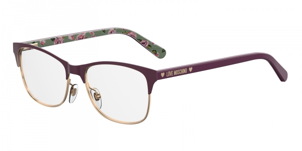 Love Moschino, Glasses, Female, Purple, ONE SIZE, Purple Metal Frame Glasses