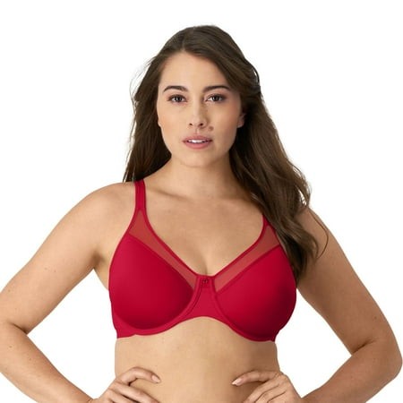 Bali One Smooth U Ultra Light Convertible Full-Coverage Bra 3439 Color: Scarlet Red Berry Size: 42 C