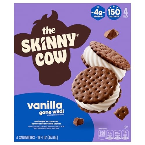 Skinny Cow Vanilla Gone Wild Ice Cream Sandwiches, 4 Count thumbnail