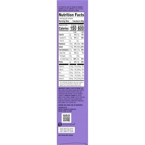 Skinny Cow Vanilla Gone Wild Ice Cream Sandwiches, 4 Count thumbnail