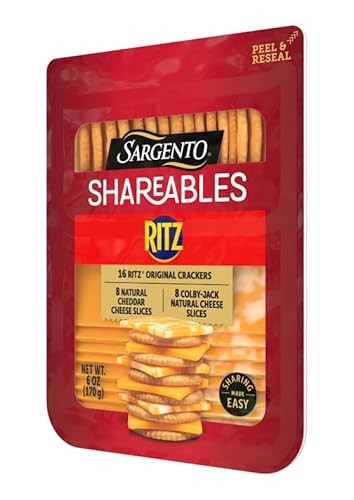 Sargento Shareables Ritz, Variety Pack, Natural Cheddar Cheese Slices, & Colby-Jack Natural Cheese Slices 6 Oz, 3 Pack thumbnail