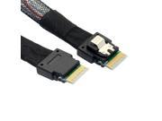 CHENYANG Slim Line SAS 4.0 SFF-8654 4i 38pin Host to SFF-8654 38pin Target Raid Cable 50cm