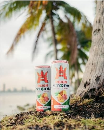 REIGN Storm, Tropical, Fitness & Wellness Energy Drink, 12 Fl Oz (Pack of 12) thumbnail