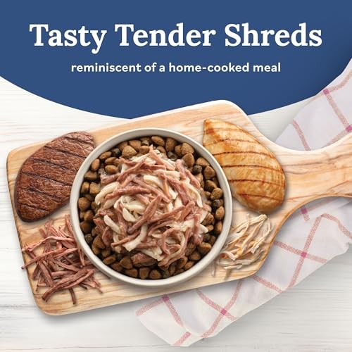 Blue Buffalo Tender Shreds Toppers  Dog Food  Beef & Chicken  2.5oz. Pouch thumbnail