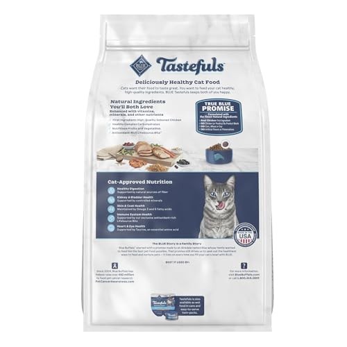 Blue Buffalo Tastefuls Multi-Protein Chicken & Turkey Recipe Adult Cat Dry Food, 7 Lbs thumbnail