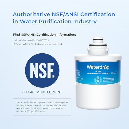Waterdrop WD-F41 Replacement for GE MXRC  FXRC  FXRT  HXRC  9905  46-9905 & 1E1013  Refrigerator Water Filter  1 Pack thumbnail