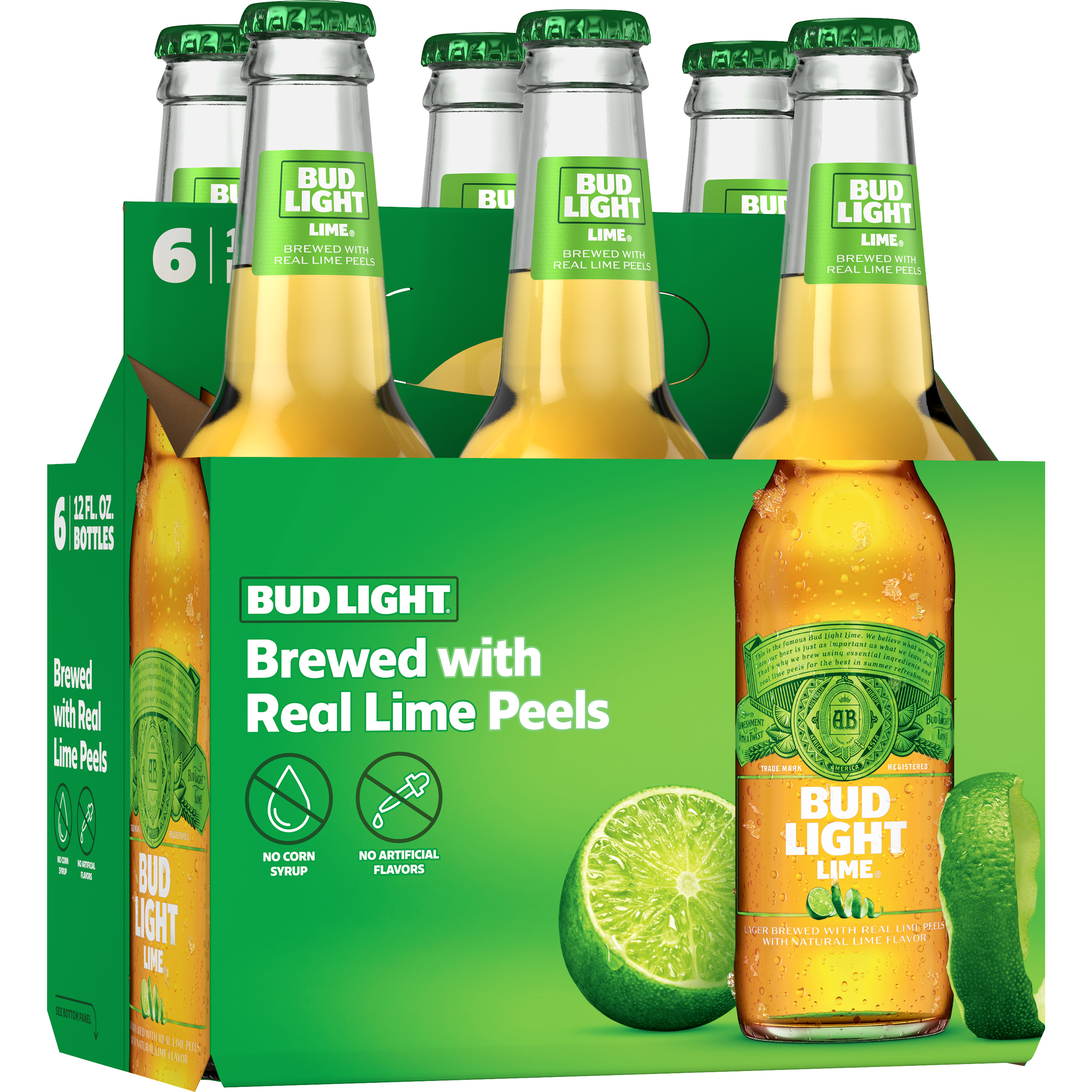 Bud Light Lime Lager - Beer - 6x 12oz Bottles