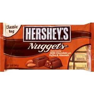 HERSHEY'S NUGGETS Extra Creamy Milk Chocolate, Toffee and Almonds Candy Bars, Individually Wrapped, 10.2 Oz, Share Pack | CVS