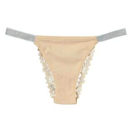 Women S Hollow Lace Low Women S Underwear Briefs Cotton Waist Briefs Women S Solid Barely There Bras for Women 4742 Color High Elastic Silver No Show 