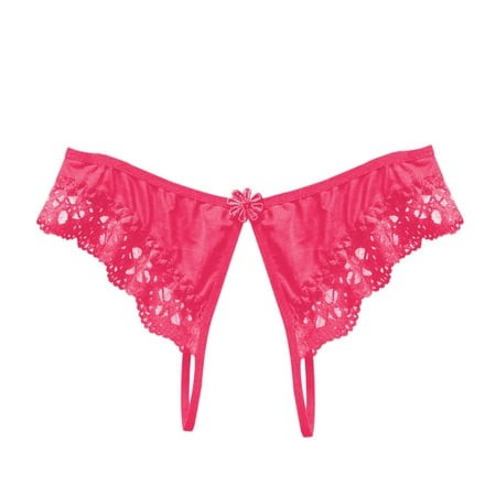 Women Panties Open File Barely There Bras for Women 4742 Slit Cute Lace Thong V Cut Panties for Women Cute Low Waist Panties
