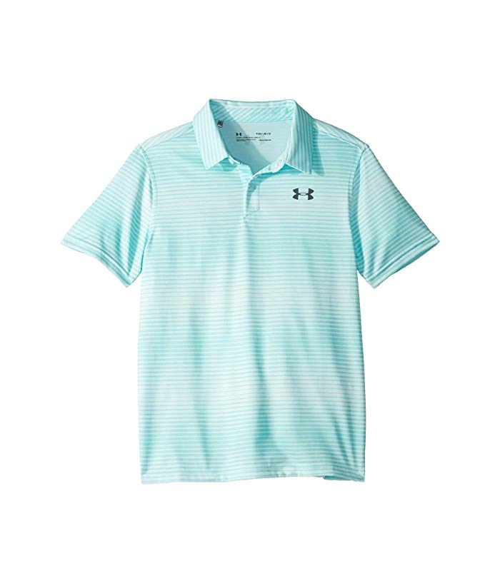 Under Armour Kids Threadborne/TBD Novelty Polo (Big Kids) (Fuse Teal/Neo Turquoise/Pitch Gray) Boy's Short Sleeve Pullover