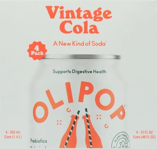 Olipop Prebiotic Soda, Vintage Cola 4 Cans (12 Fl Oz Each) thumbnail