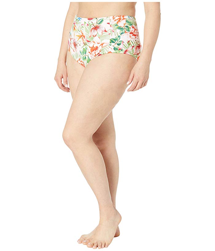 Lucky Brand Women's Swimwear Pink Size 2X Plus High Waist Hipster Floral 6662-9905-P - 2X thumbnail