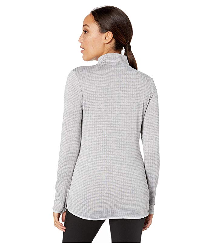 Jockey Circle Back 1/4 Zip Textured Fleece Pullover Top (Light Heather Grey M) Model: 9764 thumbnail