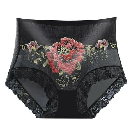 (2-Pack) Puawkoer Womens Lace Underwear Plus Womens Underwear Pack Bikini Size Pantiesy Sheer Barely There Bras for Women 4742 Hipster Panty for Ladie
