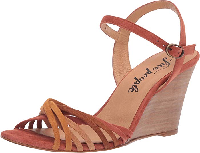 Free People Golden Hour Wedge Sandal Rust 41 at Hautelook - Womens Heeled Sandals - Summer Shoes thumbnail