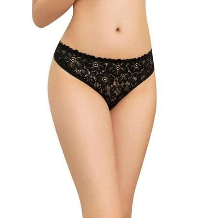 (2-Pack) Puawkoer Women Sexy Lace Thong Womens Underwear Sexy Bulk Underwear Still Sexy Lingerie Barely There Bras for Women 4742 Sexy Hollow Panties 