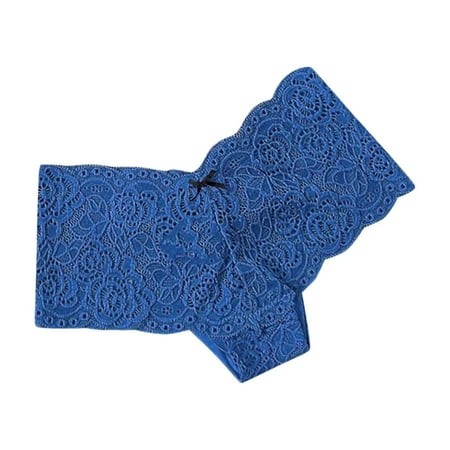 Blue XX-Large Womens Lace Boxer Womens Bikini Lot Panties Seamless Solid Color Barely There Bras for Women 4742 Comfortable Low Waist Panties