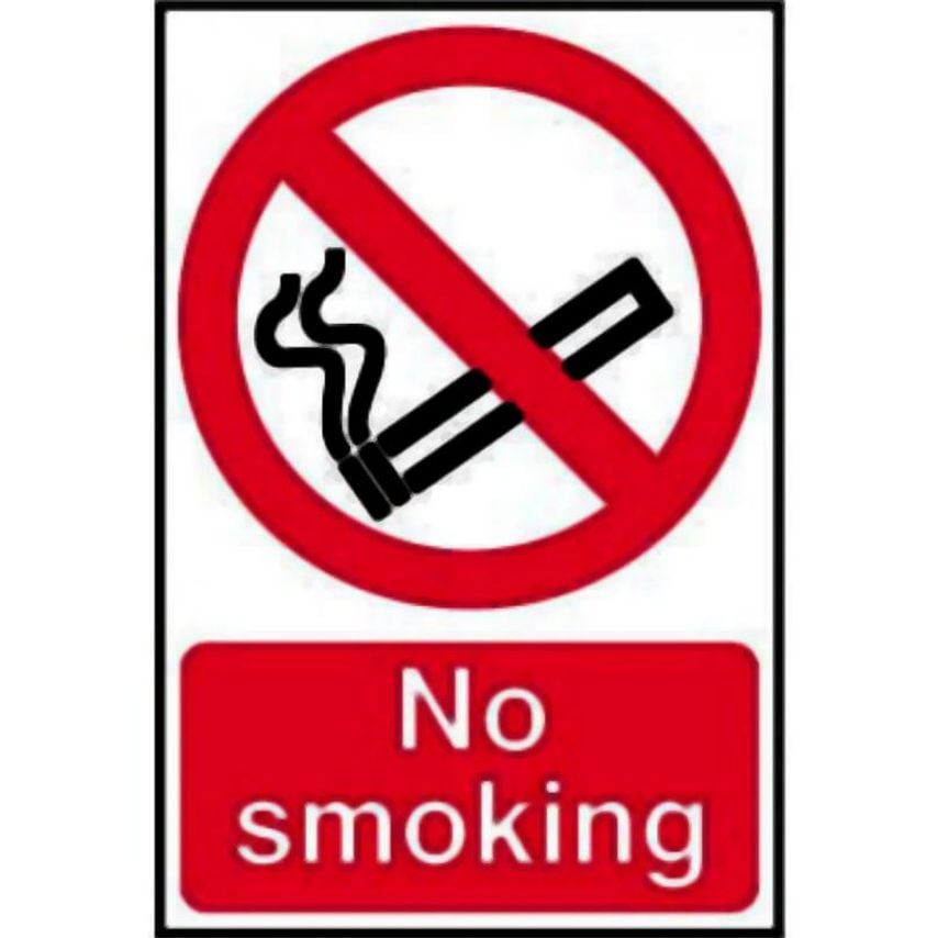 No Smoking Sign, Self-Adhesive Vinyl 100mm X 150mm 11808