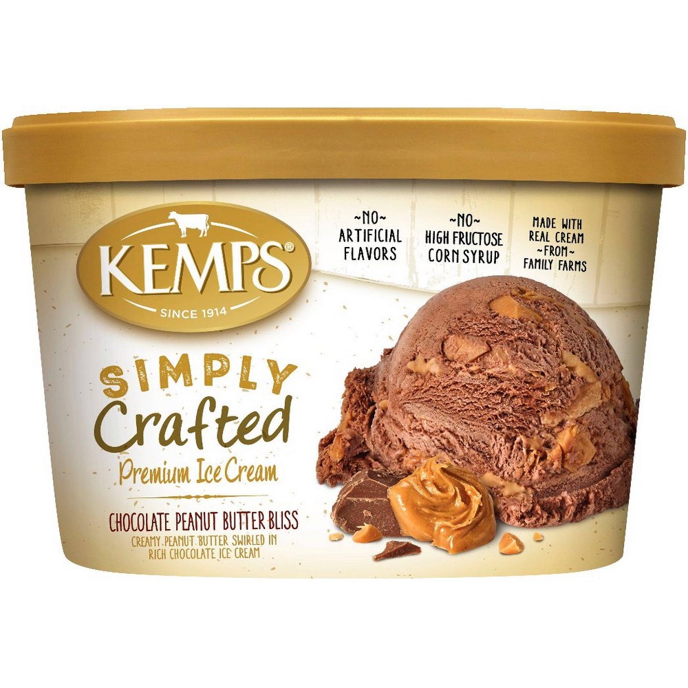 Creamy Peanut Butter Swirled in Rich Chocolate Premium Ice Cream, Chocolate Peanut Butter Bliss