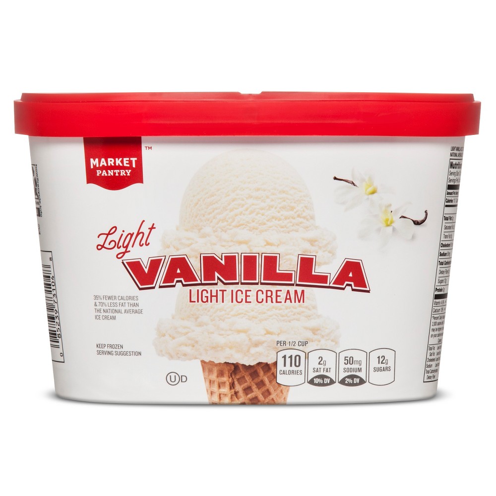 Light Vanilla Ice Cream - 1.5qt - Market Pantry Image