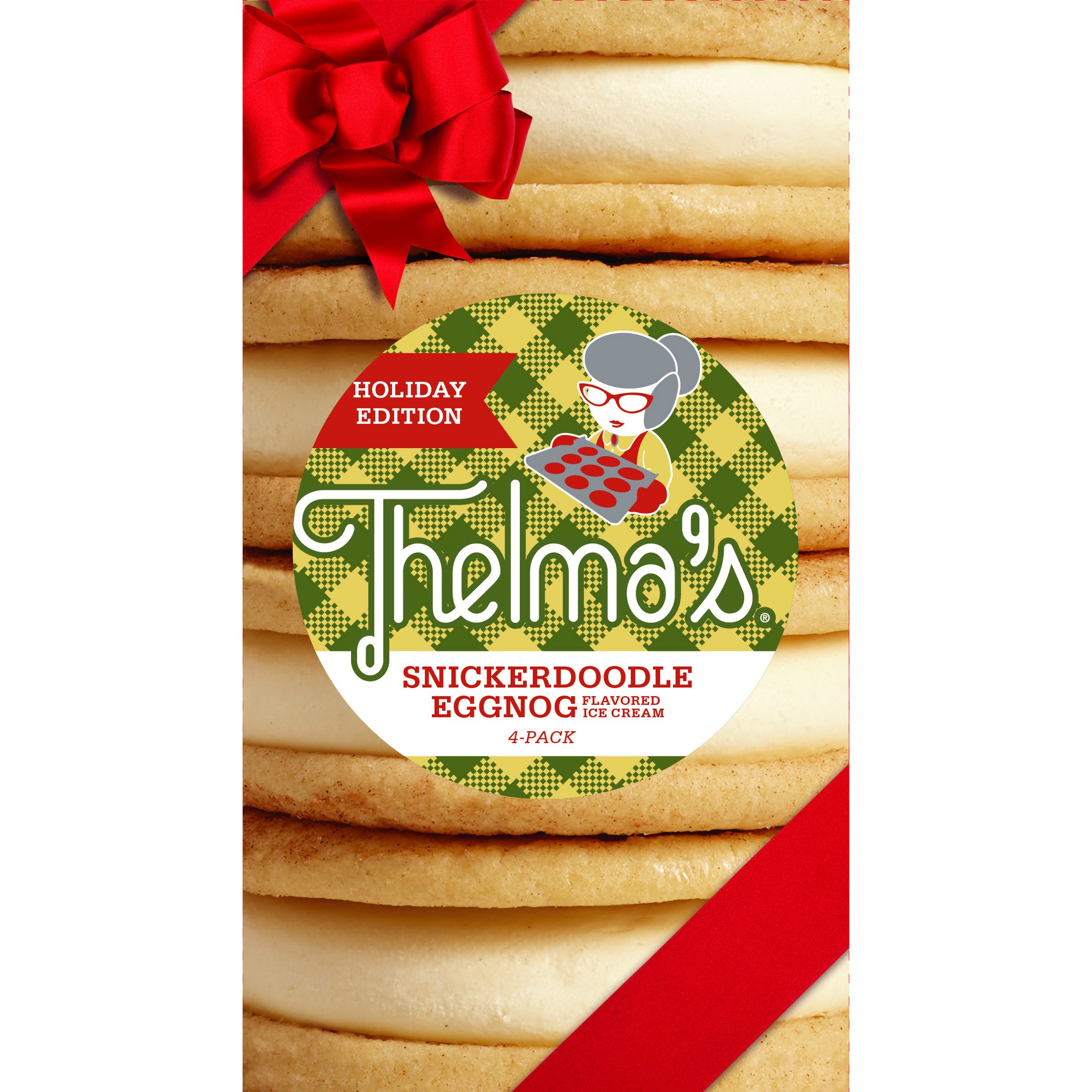 Thelma's Snickerdoodle with Egg Nog Ice Cream Sandwich - 4pk thumbnail